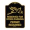 Signmission Reserved for Stork Parking Permit Required W/ Graphic, Black & Gold Alum, 18" x 24", BG-1824-23172 A-DES-BG-1824-23172 - alternate 1